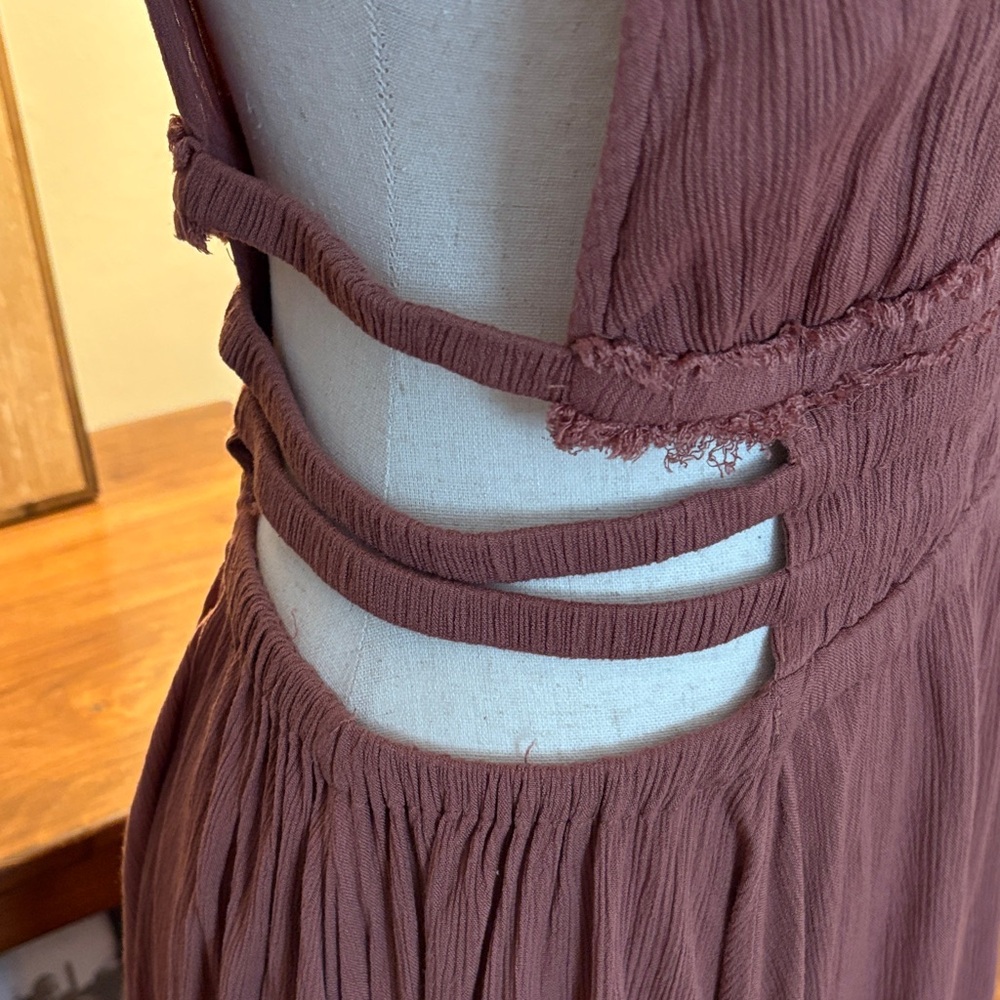 FREE PEOPLE Feel the Flava Fit and Flare Mini Dress Size Small Sunset Pink - Picture 6 of 14